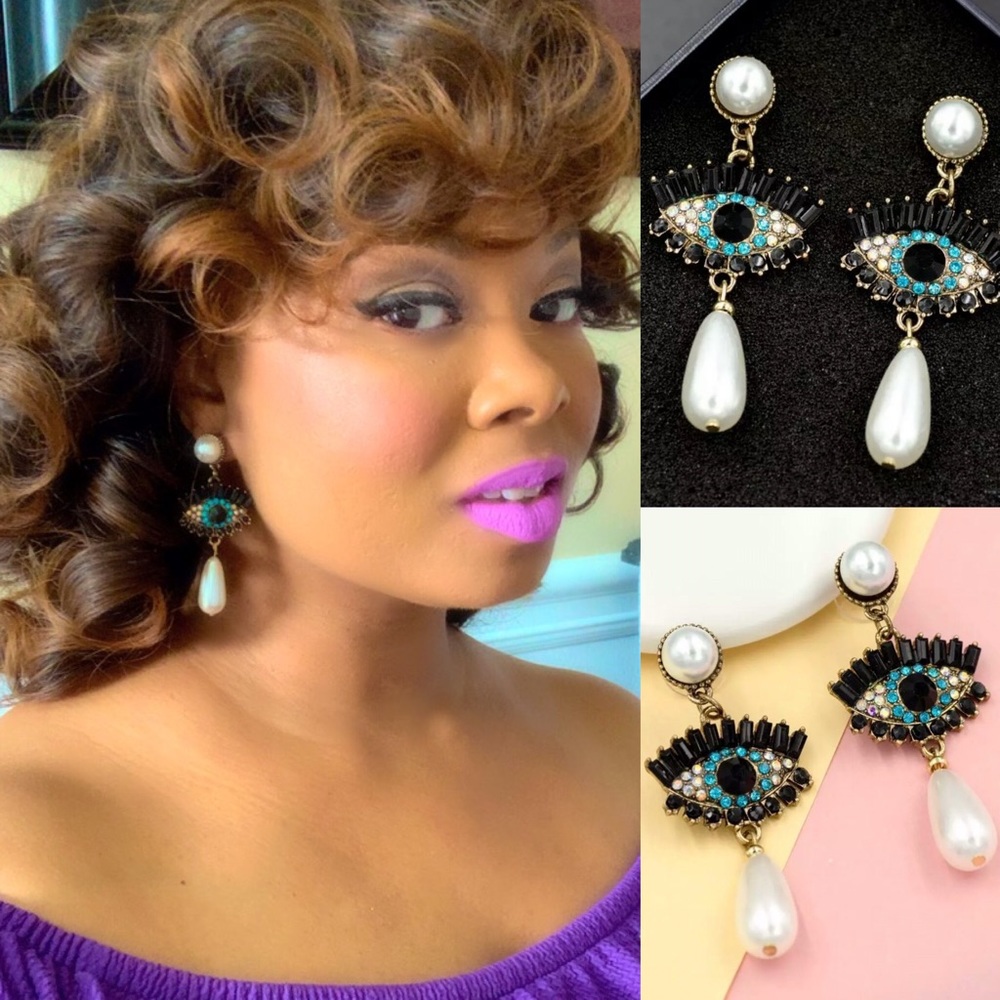 3 for $20 “Eyes on You” Glam Rhinestone Earrings - Picture 1 of 7